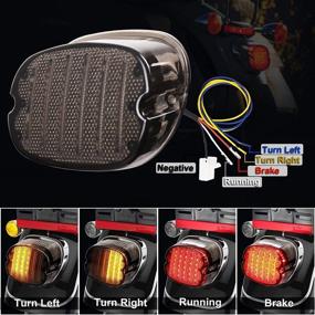 img 2 attached to 🏍️ Movotor Low Profile Smoked Tail Light: Bright LEDs with Integrated Turn Signal, Brake & Running Lights for Harley Sportster 883, 1200, Dyna, Road King & Electra Glide