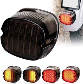 img 4 attached to 🏍️ Movotor Low Profile Smoked Tail Light: Bright LEDs with Integrated Turn Signal, Brake & Running Lights for Harley Sportster 883, 1200, Dyna, Road King & Electra Glide