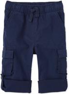 stylish and practical: explore boys' solid cargo pants by childrens place logo
