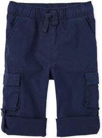 img 1 attached to Stylish and Practical: Explore Boys' Solid Cargo Pants by Childrens Place
