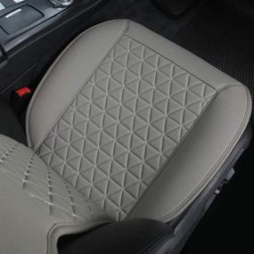 img 3 attached to Black Panther 1 Piece Luxury PU Leather Front Car Seat Cover With Backrest