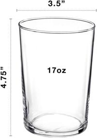 img 3 attached to 🍶 Bormioli Rocco Bodega Collection Glassware: Set of 12 Maxi 17 oz Drinking Glasses for Water, Beverages & Cocktails - Clear Tempered Glass Tumblers