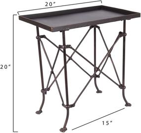 img 1 attached to 🔲 Creative Co-op Bronze Metal Rectangle Table: Versatile 20-Inch Accent Piece, DA0124