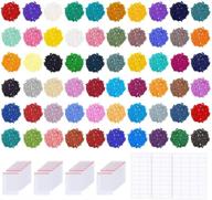 💎 pp opount 60000 pcs 60 colors rhinestones for diamond painting kit - round diamonds with 80 self-seal bags and 120 tags label paper - perfect for diy diamond painting crafts logo