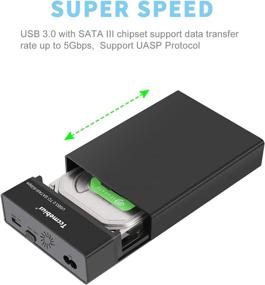 img 3 attached to 💾 Tccmebius USB 3.0 to SATA Docking Station: External Hard Drive Enclosure for 2.5/3.5 Inch SATA I/II/III HDD SSD, up to 10TB, UASP & Automatic Sleep Function Supported, Tool-Free Installation (TCC-S8)