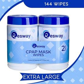 img 3 attached to 🌬️ Resway Respiratory Machine Mask Cleaning Wipes - Unscented, Extra Large, Non-Woven - Effective Cleaning Solution for Dust, Dirt, and Oil - Convenient 2-Pack with Travel-Friendly Canister