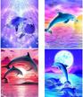 joeleli dolphin painting rhinestone decoration logo
