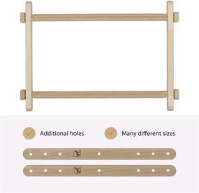 img 1 attached to 🧵 Arabeska Cross Stitch Scroll Frame Set: Beech Hardwood, Plastic Clamps, Different Sizes (S/L) – Large