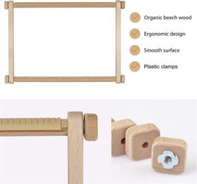 img 3 attached to 🧵 Arabeska Cross Stitch Scroll Frame Set: Beech Hardwood, Plastic Clamps, Different Sizes (S/L) – Large