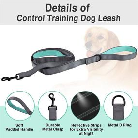 img 3 attached to Kytely 2 Pack 6 FT Heavy Duty Dog Leash: Comfortable Dual 🐾 Handle Training Leash for Large/Medium Dogs - Reflective Safety, Control, and Pet Walking Lead