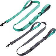 kytely 2 pack 6 ft heavy duty dog leash: comfortable dual 🐾 handle training leash for large/medium dogs - reflective safety, control, and pet walking lead logo