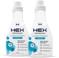 👕 hex performance laundry detergent, crisp linen, 64 loads (pack of 2) - optimized for activewear, eco-friendly, concentrated formula logo