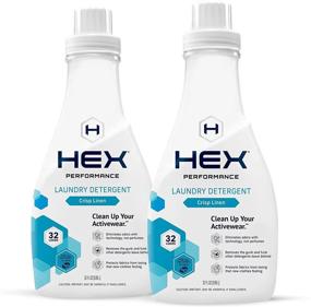 img 4 attached to 👕 HEX Performance Laundry Detergent, Crisp Linen, 64 Loads (Pack of 2) - Optimized for Activewear, Eco-Friendly, Concentrated Formula