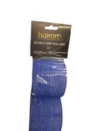 💙 hairart e-z self gripping rollers 3.25" super jumbo blue - 2 pack logo