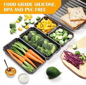 img 3 attached to 🧇 XOMOO Silicone Sheet Pan Set: Nonstick Dividers for Baking Trays - Oven, Air Fryer, and Dishwasher Safe