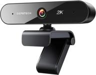 🎥 desktop webcam with built-in microphone: depstech 2k qhd usb web cam with auto light correction - ideal for video conferencing, teaching, streaming, and gaming logo