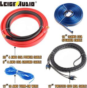 img 1 attached to 🔌 LEIGESAUDIO 4 Gauge Amp Wiring Kit: Premium 4 AWG Installation Wiring Kit for Enhanced Sound System Performance in Your Car