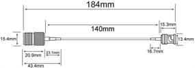 img 2 attached to 📡 BNC to UHF SO-239 Female to BNC Male Coaxial Cable - High-Quality Jumper Cord for VHF/UHF Radio Antennas in Vehicles, Base Stations, Handheld Amateur/Ham Radios, Scanners (5.9 inch)