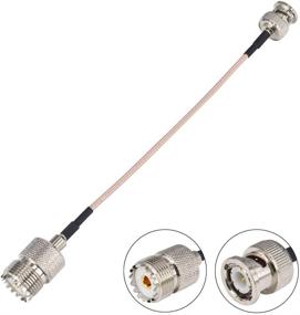 img 1 attached to 📡 BNC to UHF SO-239 Female to BNC Male Coaxial Cable - High-Quality Jumper Cord for VHF/UHF Radio Antennas in Vehicles, Base Stations, Handheld Amateur/Ham Radios, Scanners (5.9 inch)