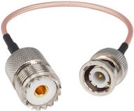 📡 bnc to uhf so-239 female to bnc male coaxial cable - high-quality jumper cord for vhf/uhf radio antennas in vehicles, base stations, handheld amateur/ham radios, scanners (5.9 inch) logo