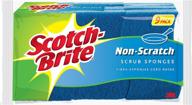 🧽 scotch-brite non-scratch scrub sponge set - pack of 9 sponges logo