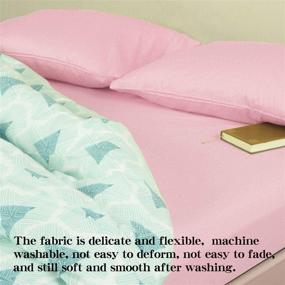 img 1 attached to 🛏️ NTBAY Deep Pocket Pink Microfiber Twin Fitted Sheet - Wrinkle, Fade, Stain Resistant Bed Sheet