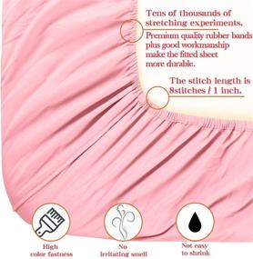 img 2 attached to 🛏️ NTBAY Deep Pocket Pink Microfiber Twin Fitted Sheet - Wrinkle, Fade, Stain Resistant Bed Sheet