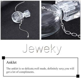 img 1 attached to Jeweky Crystal Anklets Браслеты Jewelry