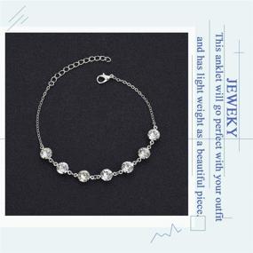 img 3 attached to Jeweky Crystal Anklets Браслеты Jewelry