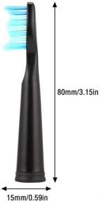 img 2 attached to 🪥 Pack of 5 Black Replacement Heads for Fairywill FW-507/508/551/917/959, FW-D1/FW-D3/FW-D7/FW-D8, YUNCHI Y1 Electric Toothbrush