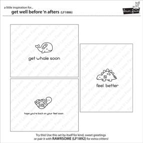 img 2 attached to Lawn Fawn - Get Well Bundle - Get Well Before and After Clear Stamp and Die Sets with Feel Better Line Border Die - 3 Items for SEO