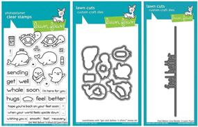 img 4 attached to Lawn Fawn - Get Well Bundle - Get Well Before and After Clear Stamp and Die Sets with Feel Better Line Border Die - 3 Items for SEO