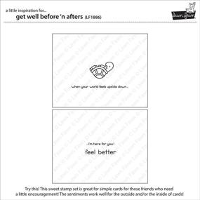 img 3 attached to Lawn Fawn - Get Well Bundle - Get Well Before and After Clear Stamp and Die Sets with Feel Better Line Border Die - 3 Items for SEO