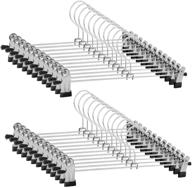 👖 30-pack metal pant hangers with clips for skirts and trousers логотип