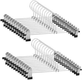 img 4 attached to 👖 30-Pack Metal Pant Hangers with Clips for Skirts and Trousers