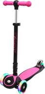 🛴 chromewheels scooters for kids: deluxe foldable 3-wheel kick scooter with adjustable height, led light up wheels - perfect gifts for girls and boys aged 3-12 years! logo