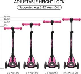 img 3 attached to 🛴 ChromeWheels Scooters for Kids: Deluxe Foldable 3-Wheel Kick Scooter with Adjustable Height, LED Light Up Wheels - Perfect Gifts for Girls and Boys aged 3-12 Years!