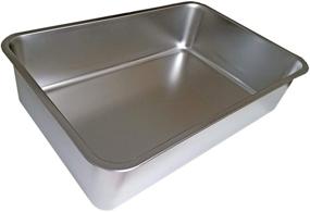 img 3 attached to 🐾 KUNWU Extra Large Deep 6" Stainless Steel Cat Litter Box - Food Grade & Corrosion Resistant Durable Pan - 23.5" x 15.5" x 6