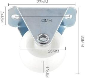 img 2 attached to 🛴 Enhance Mobility with Katahomie Non-Swivel Casters: Reliable Caster Wheels for Easy Maneuverability