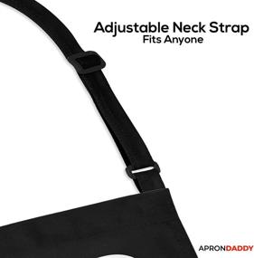 img 3 attached to 🍖 Фартук APRON DADDY – Забавный барбекю фартук для мужчин – Сегодня мое превосходное мясо готово порадовать ваш вкус – Регулируемый большой размер для всех – Фартук из поли/хлопка с двумя карманами – Забавный фартук для мужской кулинарии, идеальный подарок для него.