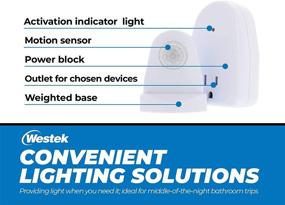 img 2 attached to 🔌 Westek MLC12BC-4 Plug In Motion Sensor Light Control, 2 Pack – Indoor Motion Sensor Activates Lights in Dark Rooms & Hallways – 25ft Range, 6ft Cord