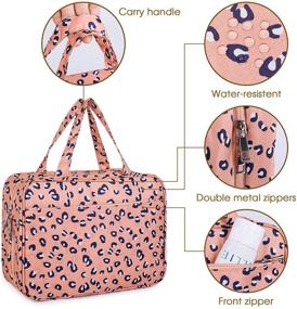 img 4 attached to 🐆 Leopard Tools & Accessories Hanging Toiletry Cosmetic Organizer