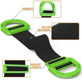 img 2 attached to 🏋️ 2-Pack Adjustable Lifting Moving Straps - Ideal for Furniture, Boxes, Mattress, Construction Materials, and Heavy Objects - Supports Up to 600 lbs