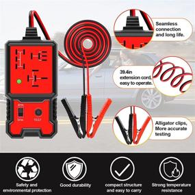 img 3 attached to Тестер реле автомобиля 12 В - Электронный автомобильный диагностический проверочный инструмент для батареи, сканер инструментов с зажимами, считыватель кодов Battery Buddy и отвертка для тестера напряжения.