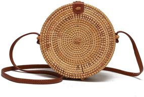 img 4 attached to Ahtine Handwoven Adjustable Crossbody Handbag Women's Handbags & Wallets