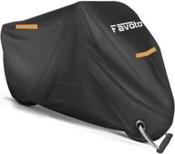 🏍️ favoto motorcycle cover - premium all-season universal weather protection | waterproof, sun outdoor, durable & night reflective | lock-holes & storage bag | fits motorcycles up to 96.5 inches | vehicle cover logo