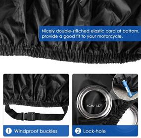 img 1 attached to 🏍️ Favoto Motorcycle Cover - Premium All-Season Universal Weather Protection | Waterproof, Sun Outdoor, Durable & Night Reflective | Lock-Holes & Storage Bag | Fits Motorcycles up to 96.5 Inches | Vehicle Cover