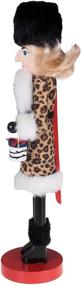 img 3 attached to Clever Creations Leopard Print Female Shopper 15 Inch Nutcracker - Festive Christmas Decor for Shelves and Tables