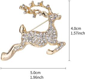 img 2 attached to Lux Accessories Christmas Reindeer Rhinestones