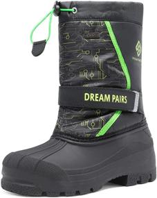 img 4 attached to 👢 Стильные и Прочные: DREAM PAIRS Сапожки для мальчиков и девочек на зиму средней длины, водонепроницаемые